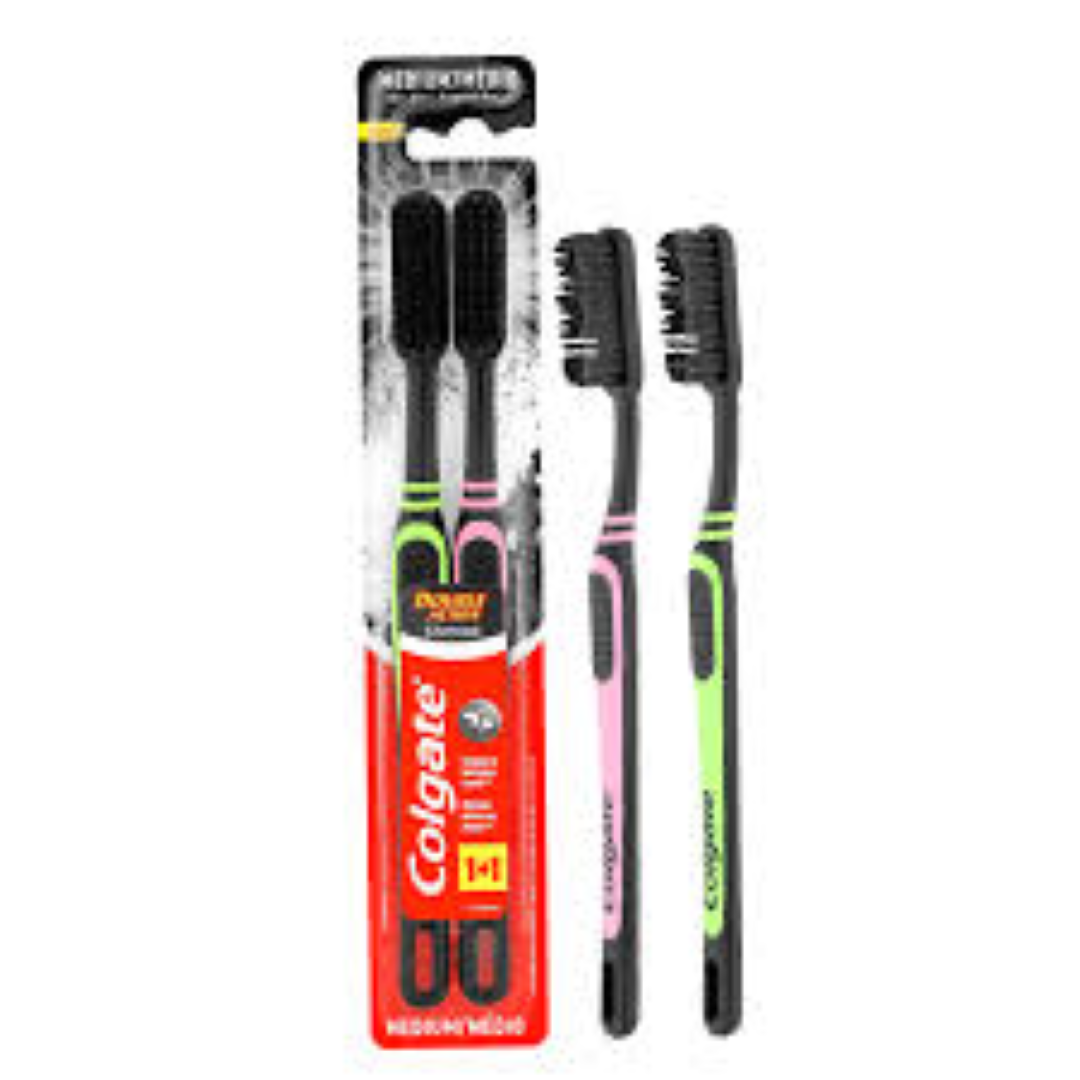 COLGATE T/BRUSH DBL ACTION CHARCOAL TWIN